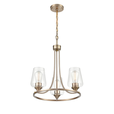 21.5'' Ashford Modern Gold 3 Light Chandelier
