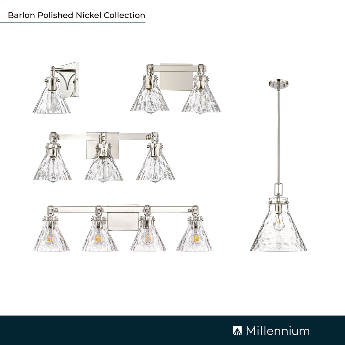 25.5'' Barlon Polished Nickel 3 Light Bath Vanity