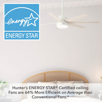 60 inch Phenomenon Wi-Fi ENERGY STAR® Matte White Ceiling Fan with LED Light Kit and Wall Control