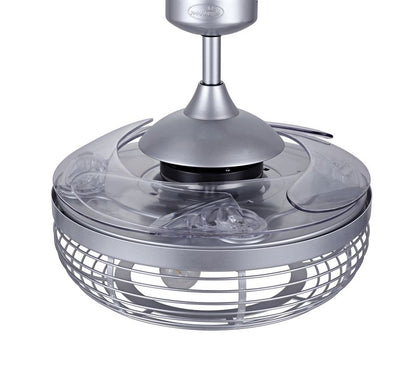 Carbondale 48 Inch 3 Light Silver Ceiling Fan with Retractable Blades