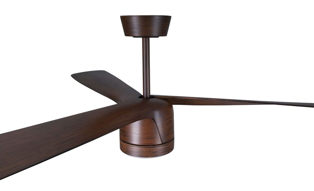 56 Inch 1 Light LED Indoor Outdoor DC Fan in Dark Koa with Remote