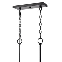12'' Chastine Matte Black 5 Light Linear Chandelier
