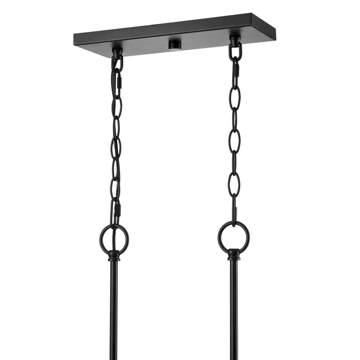 12'' Chastine Matte Black 5 Light Linear Chandelier