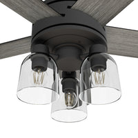 52 inch Lochemeade Matte Black Ceiling Fan with LED Light Kit and Handheld Remote