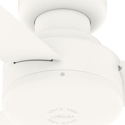 44 inch Presto Matte White Low Profile Ceiling Fan and Wall Control