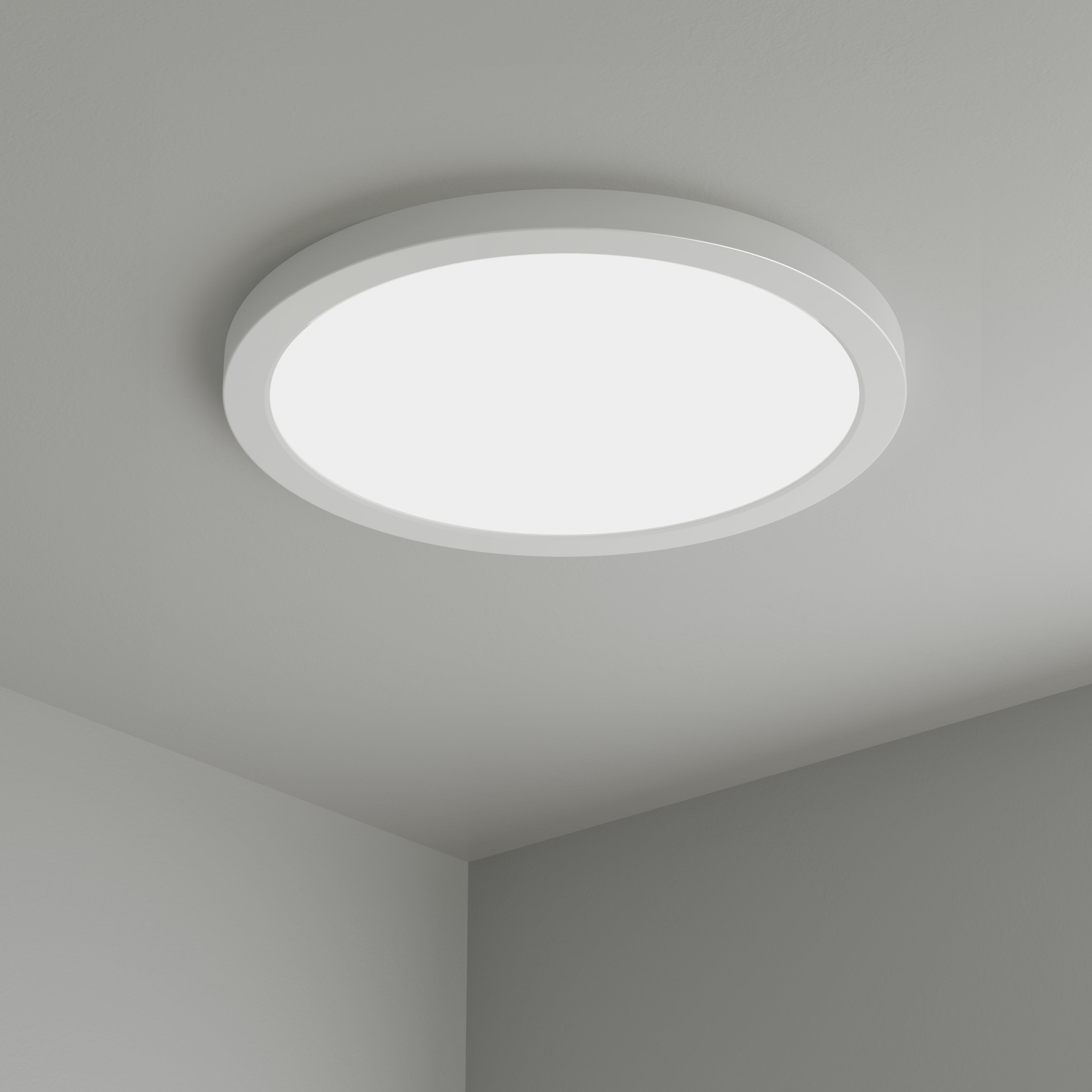 15-inch White Flush Mount Light with 5-CCT Selectable White