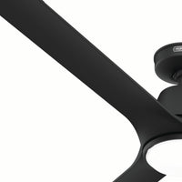 60 inch Aeronaut Wi-Fi ENERGY STAR® Matte Black Damp Rated Ceiling Fan with LED Light Kit and Handheld Remote