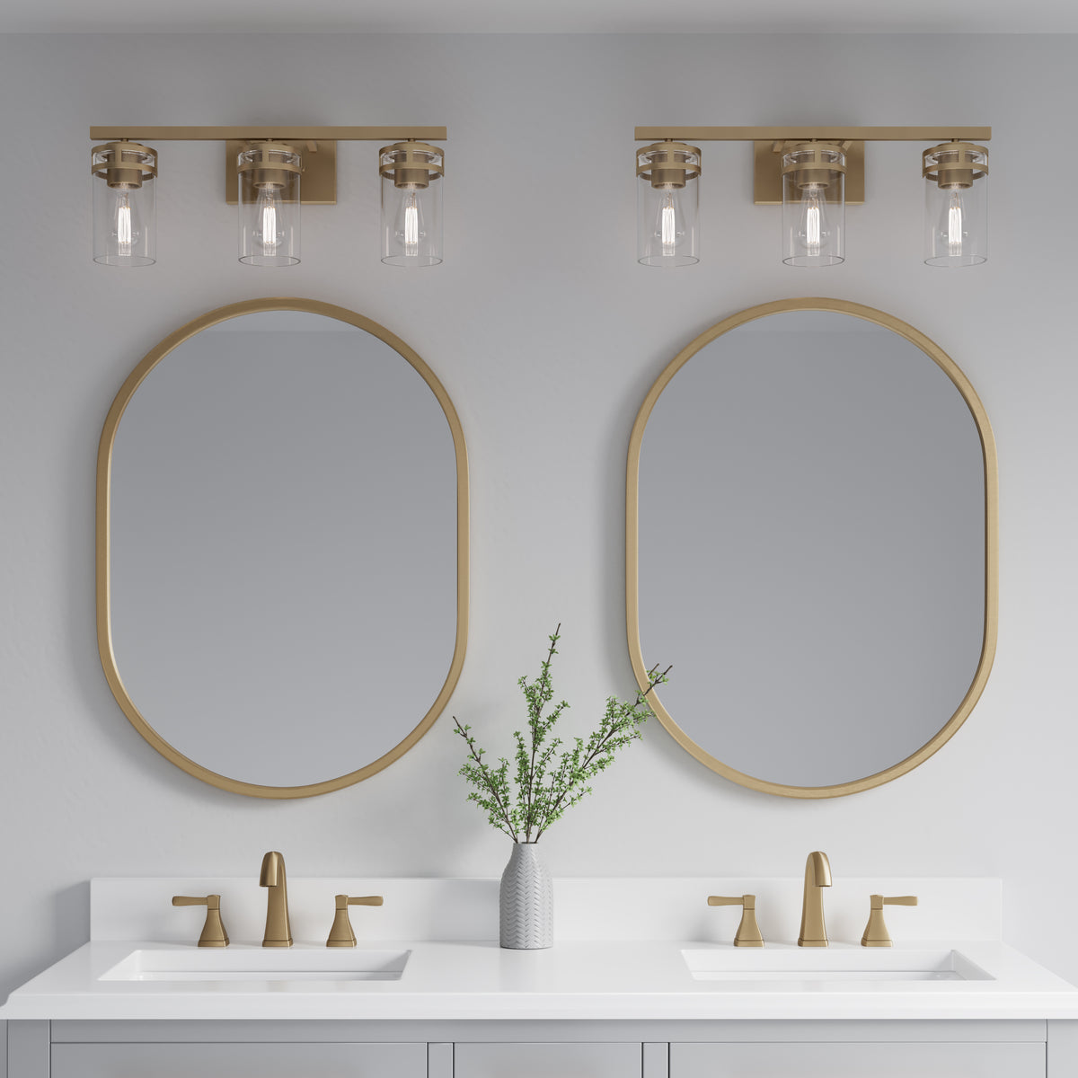22'' Lunden Modern Gold 3 Light Bath Vanity