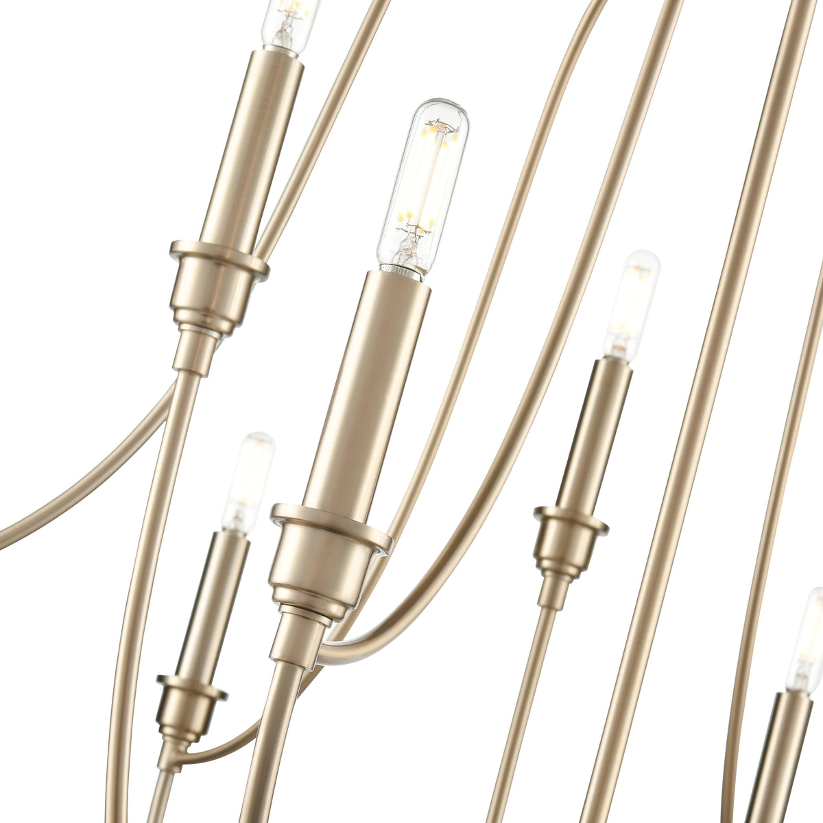 37.25'' Senoia Modern Gold 9 Light Chandelier