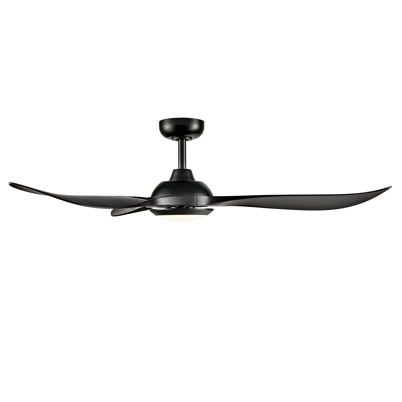 Wynleaf 52'' 3 Blades Matte Black Led indoor & Outdoor DC Ceiling Fan With Wall Control