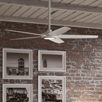 52 inch Zentech Wi-Fi ENERGY STAR® Fresh White Damp Rated Ceiling Fan with LED Light Kit and Handheld Remote