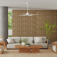 52 inch AirStack ENERGY STAR® Fresh White Damp Rated Ceiling Fan and Handheld Remote