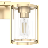 Astwood 24.25-inch 3-light Alturas Gold Vanity Light with Clear Glass