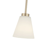 5.75-inch Strayhan Modern Gold 1-Light White Frosted Glass Pendant Light