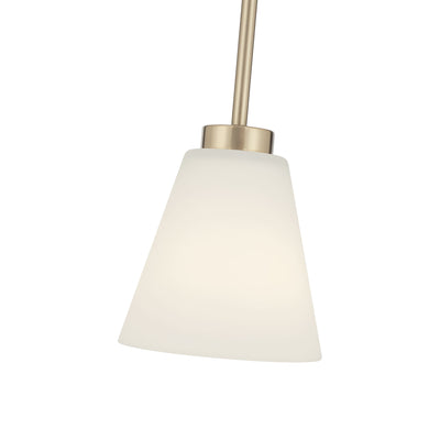 5.75-inch Strayhan Modern Gold 1-Light White Frosted Glass Pendant Light