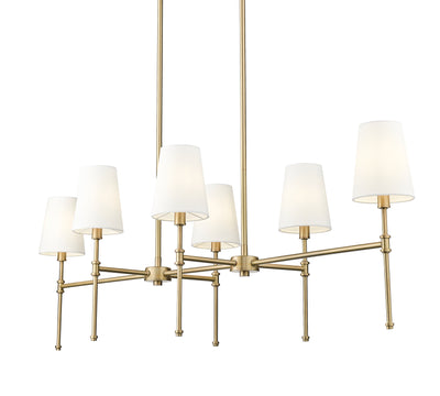 18'' Adorra Vintage Brass 6 Light Linear Chandelier