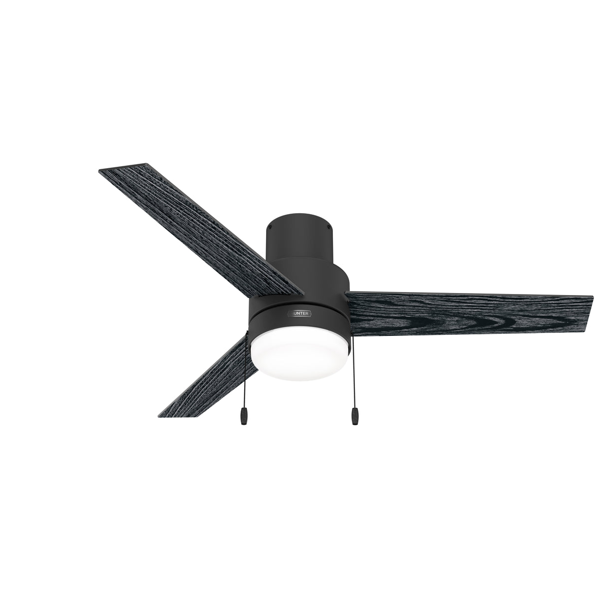 52 inch Brunner Matte Black Low Profile Ceiling Fan with LED Light Kit and Pull Chain