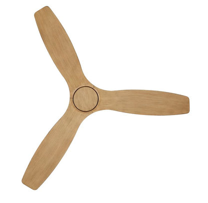 52 Inch Indoor Outdoor DC Brushed Nickel Fan with Teak Blades