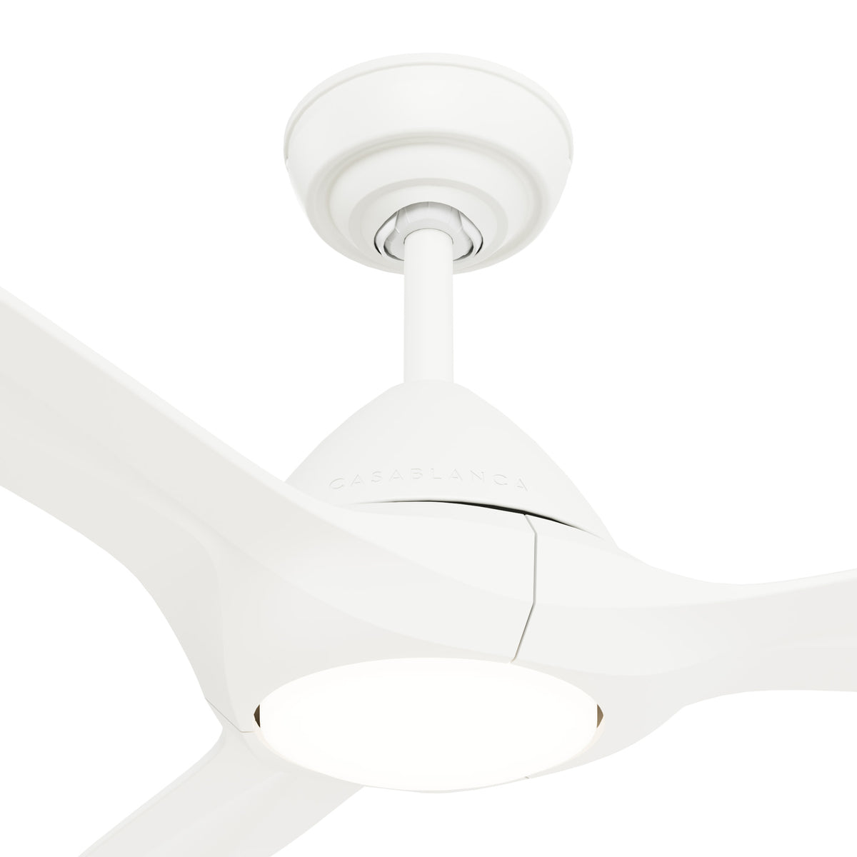 Casablanca 56 inch Surea ENERGY STAR® Fresh White Damp Rated Ceiling Fan with LED Light Kit and Wall Control and Handheld Remote
