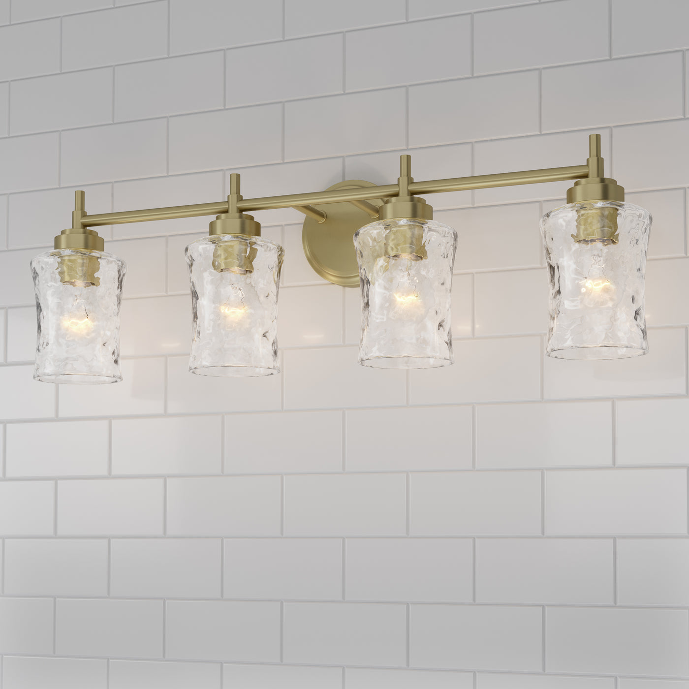 29.25'' Clarvyn Vintage Brass 4 Light Bath Vanity