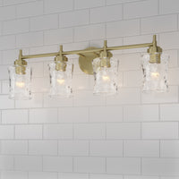 29.25'' Clarvyn Vintage Brass 4 Light Bath Vanity