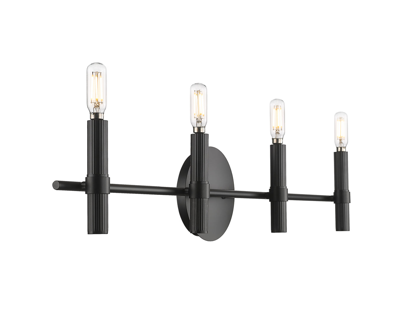 31.5'' Skyva Matte Black 4 Light Bath Vanity