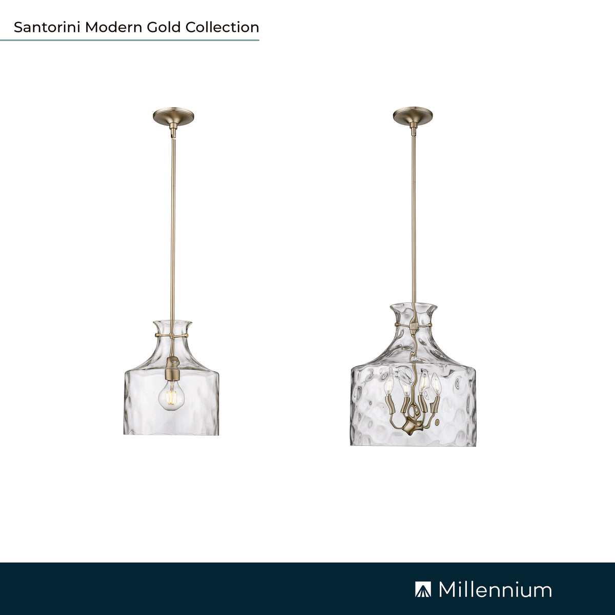 16.5'' Santorini Modern Gold 4 Light Pendant