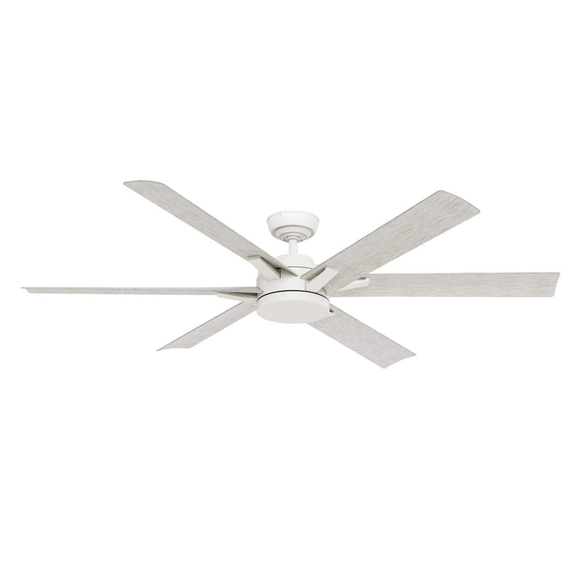 Casablanca 65 inch Melia ENERGY STAR® Fresh White Damp Rated Ceiling Fan with LED Light Kit and Wall Control and Handheld Remote