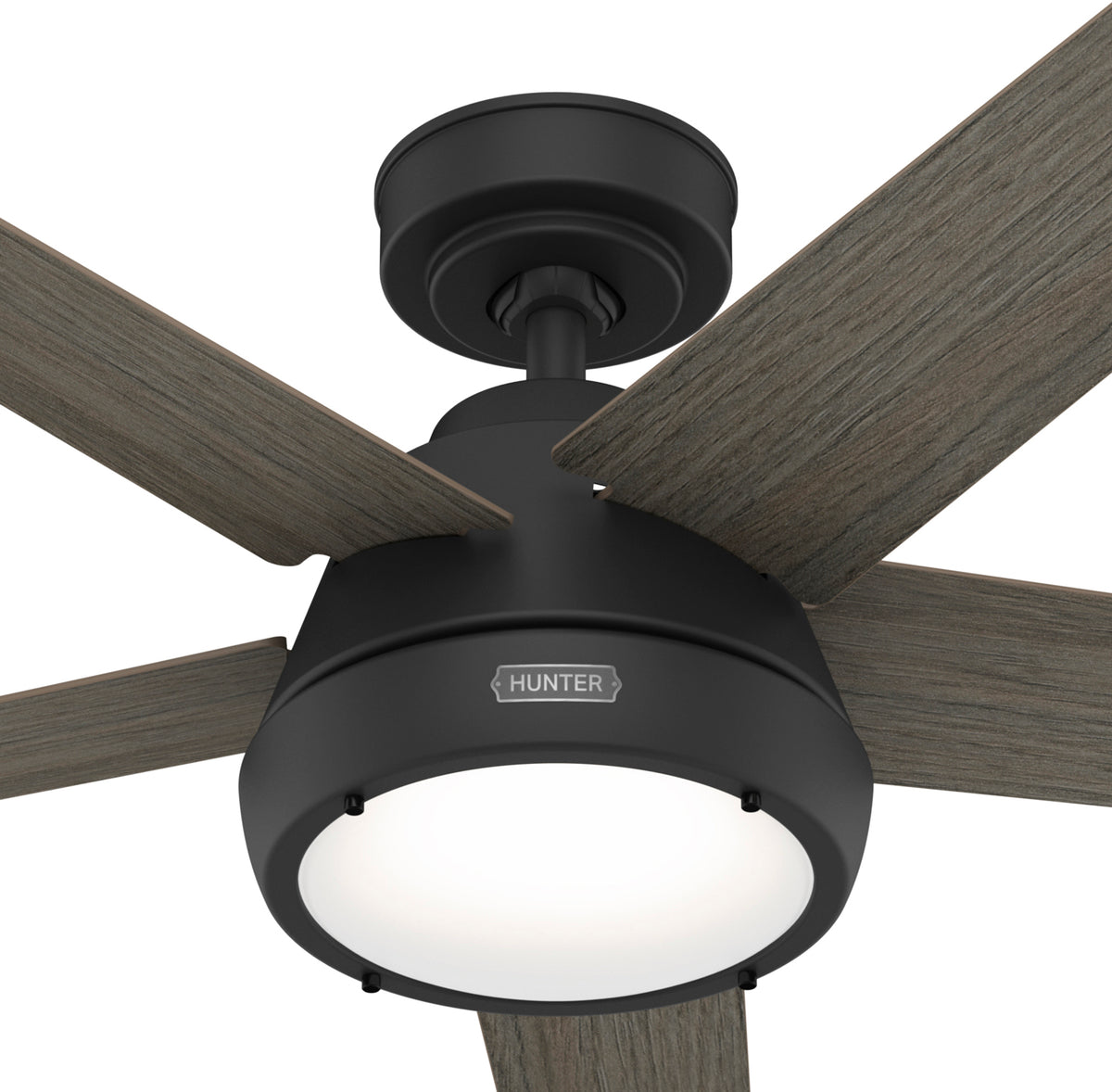 52 inch Burroughs Matte Black Ceiling Fan with LED Light Kit and Handheld Remote