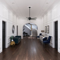 60 inch Dondra ENERGY STAR® Matte Black Ceiling Fan with LED Light Kit and Pull Chain