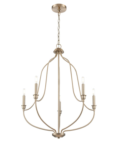 31'' Senoia Modern Gold 5 Light Chandelier