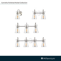 13.5'' Camellia Polished Nickel 2 Light Bath Vanity