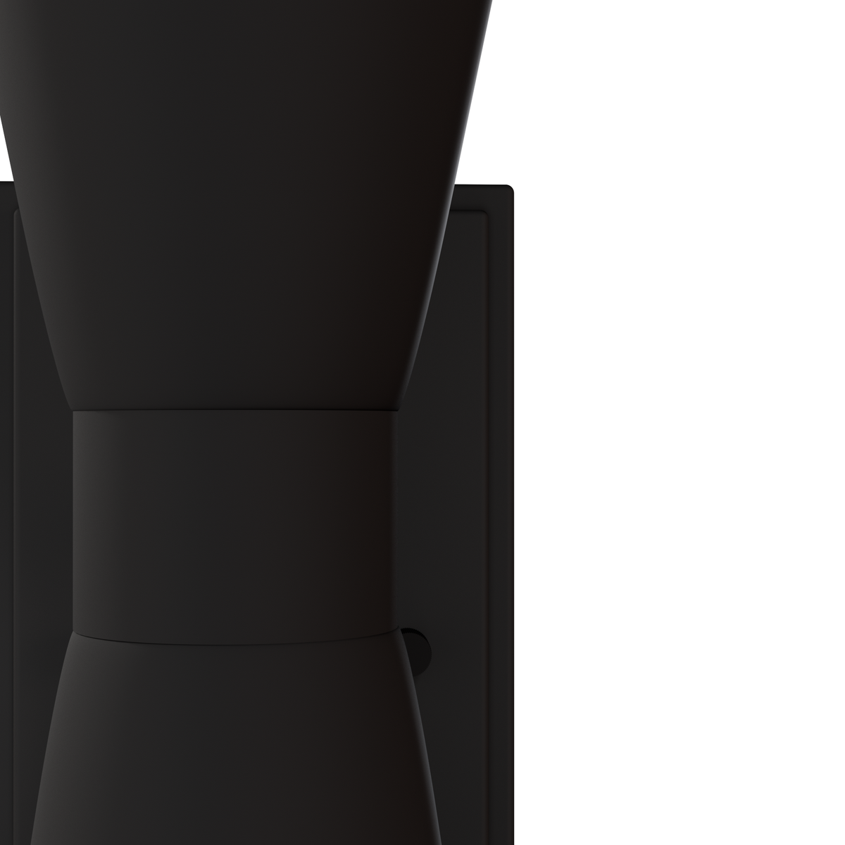 Zola 13.5-inch 2-light Matte Black Wall Sconce with Matte Black Metal Shade