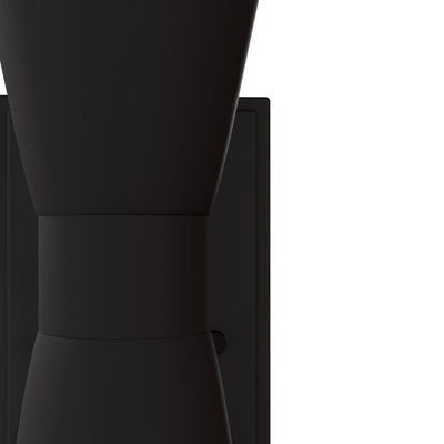 Zola 13.5-inch 2-light Matte Black Wall Sconce with Matte Black Metal Shade