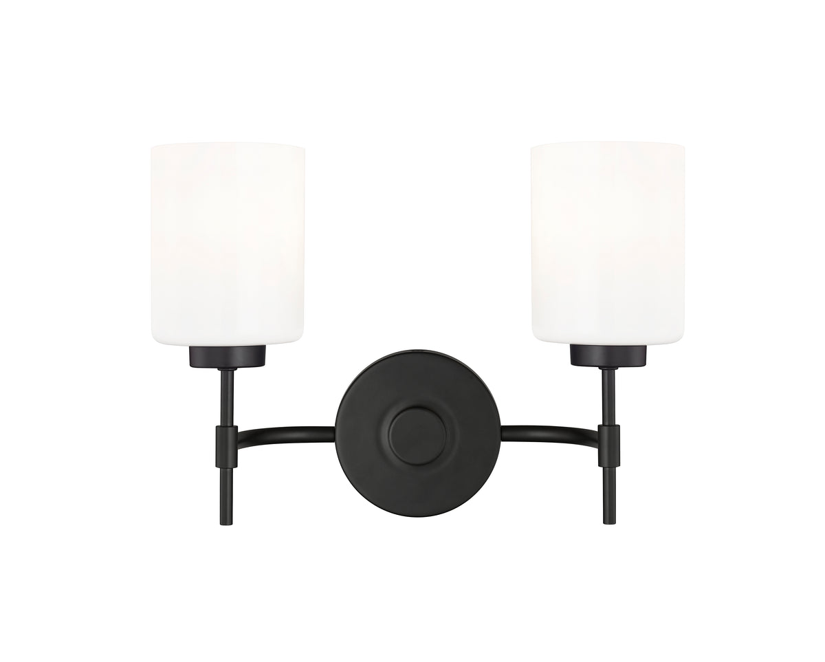 15.5'' Keylee Matte Black 2 Light Bath Vanity