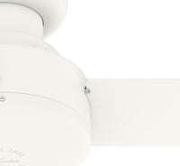52 inch Presto Matte White Low Profile Ceiling Fan and Wall Control
