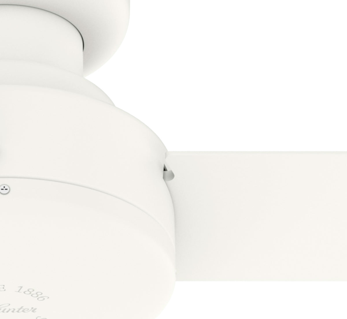 52 inch Presto Matte White Low Profile Ceiling Fan and Wall Control