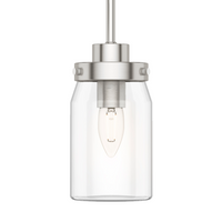 Devon Park 4.5-inch 1-light Brushed Nickel Pendant with Clear Glass