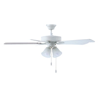 52 Inch Marisella AC Alabaster White Indoor Ceiling Fan 5-Blade 4 Lights Reversible