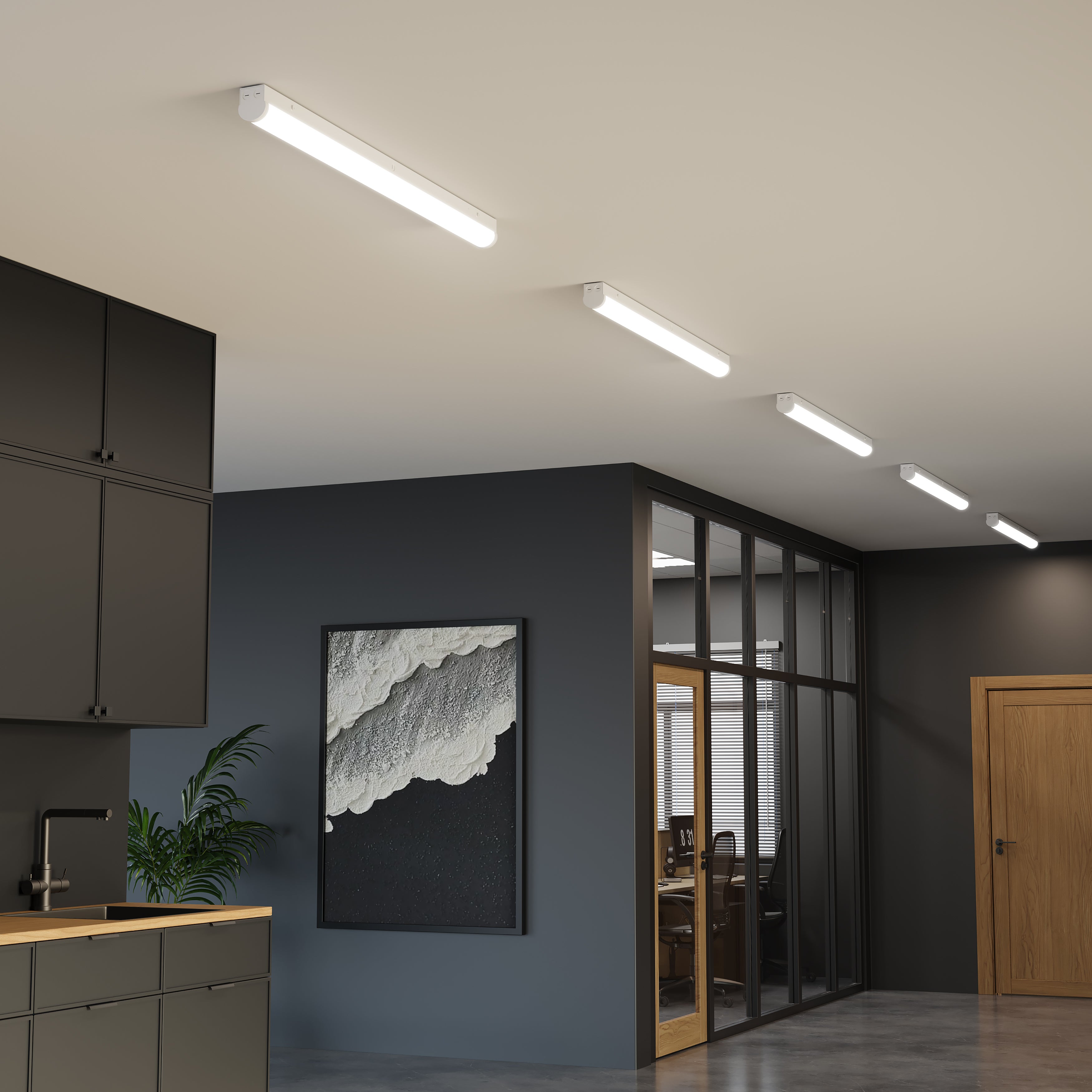 4-foot White Strip Light with 3-CCT Selectable White and Motion Sensor