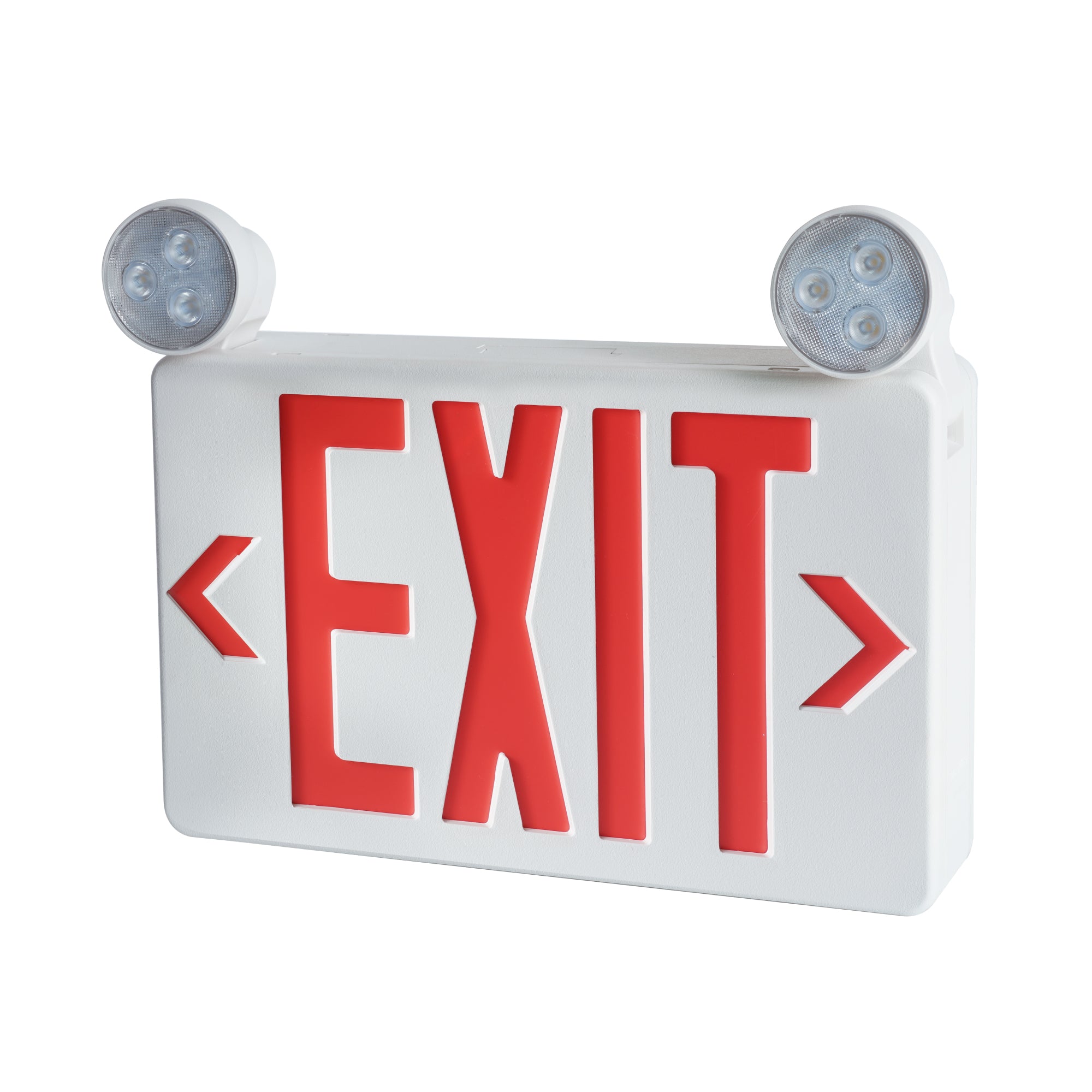 11.75-inch Red Exit and Emergency Combo Light with 2.2W Output
