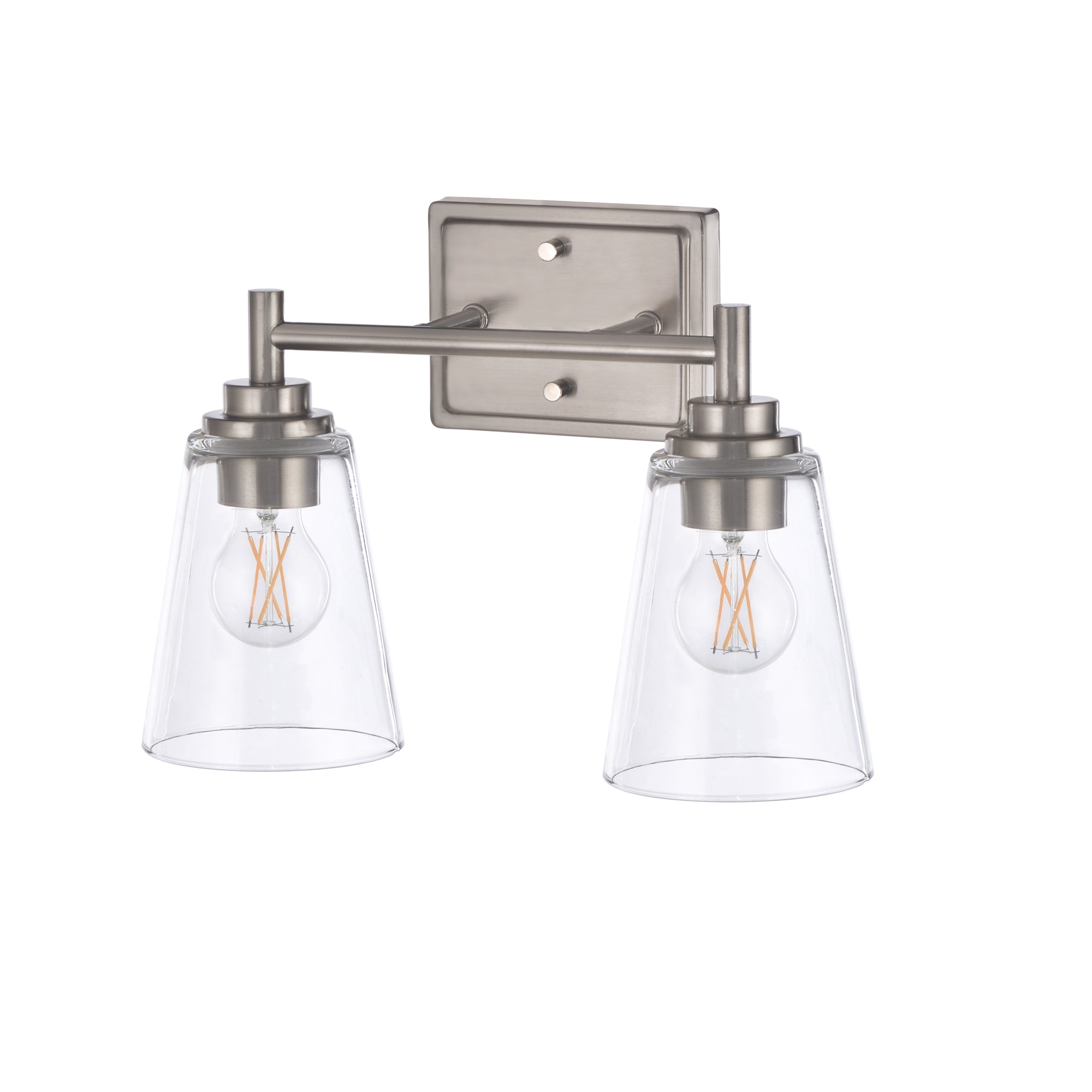 15-inch 2-light Brushed Nickel Vanity Light