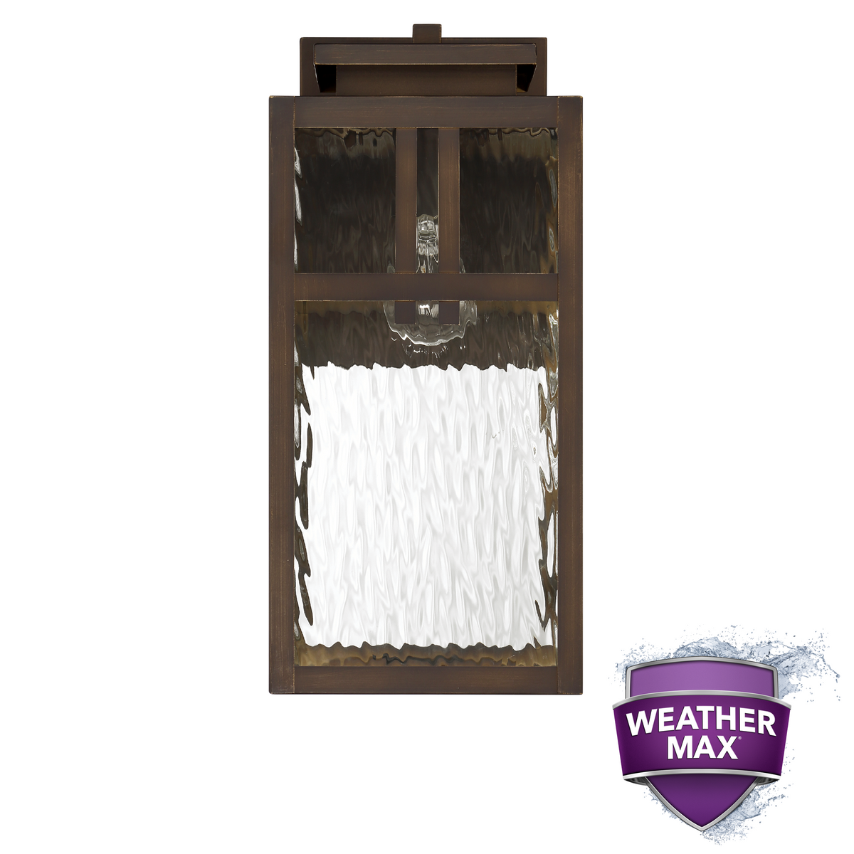 Aspenbrook 17-inch 1-light Matte Bronze Outdoor Wall Light with Water Glass