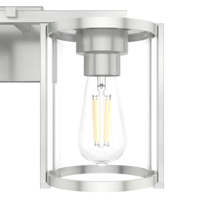Astwood 24.25-inch 3-light Brushed Nickel Vanity Light with Clear Glass