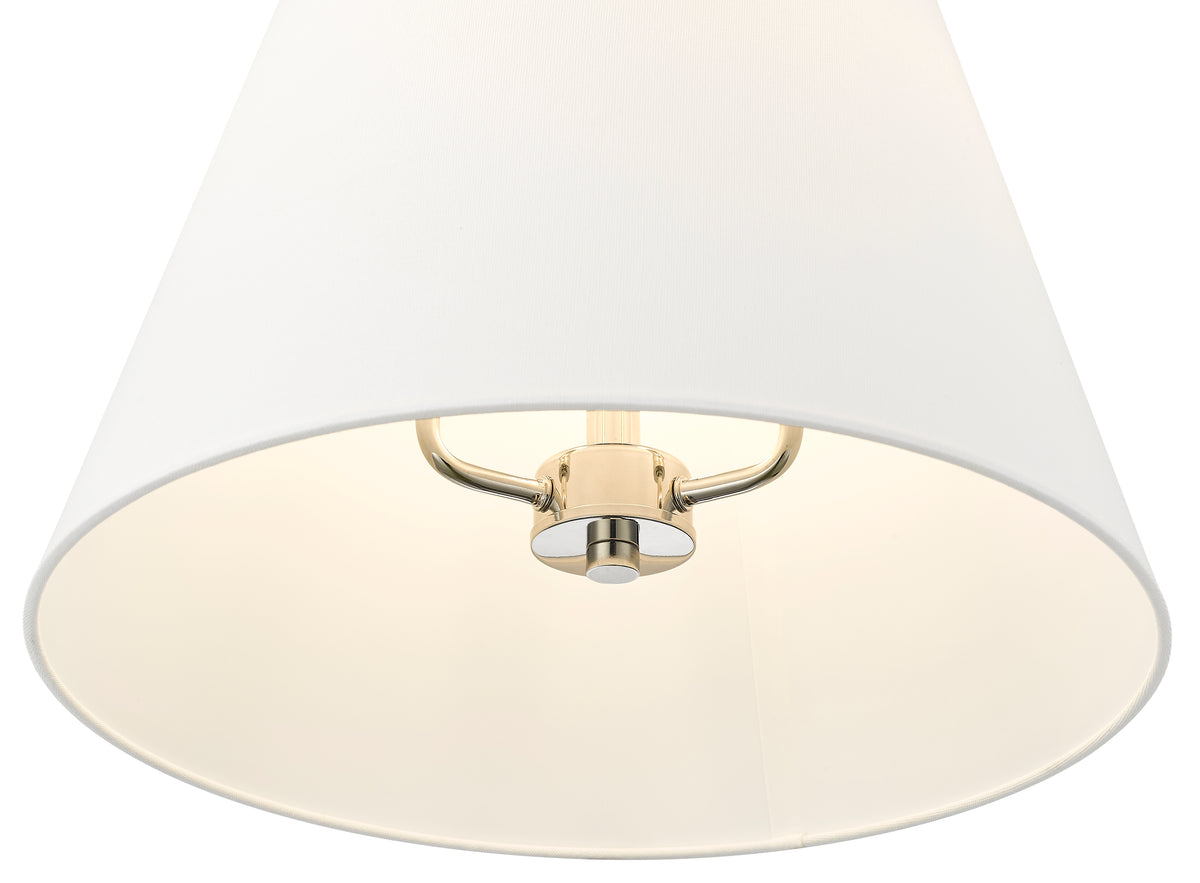 24'' Adorra Polished Nickel 3 Light Pendant