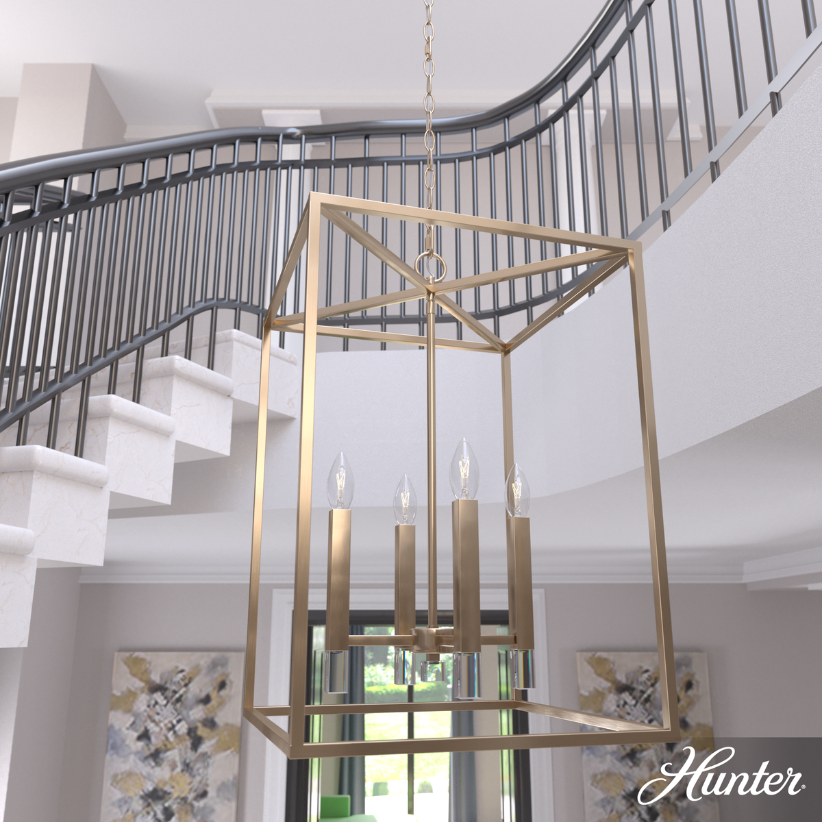 Sunjai 30-inch 6-light Alturas Gold Chandelier