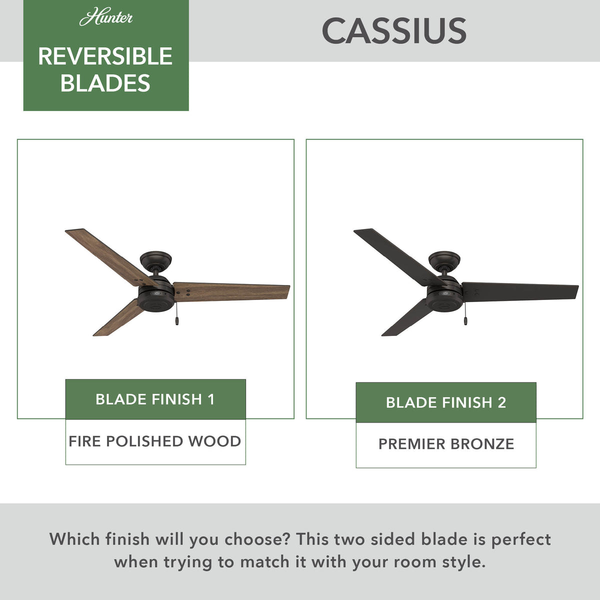 52 inch Cassius Premier Bronze Damp Rated Ceiling Fan and Pull Chain