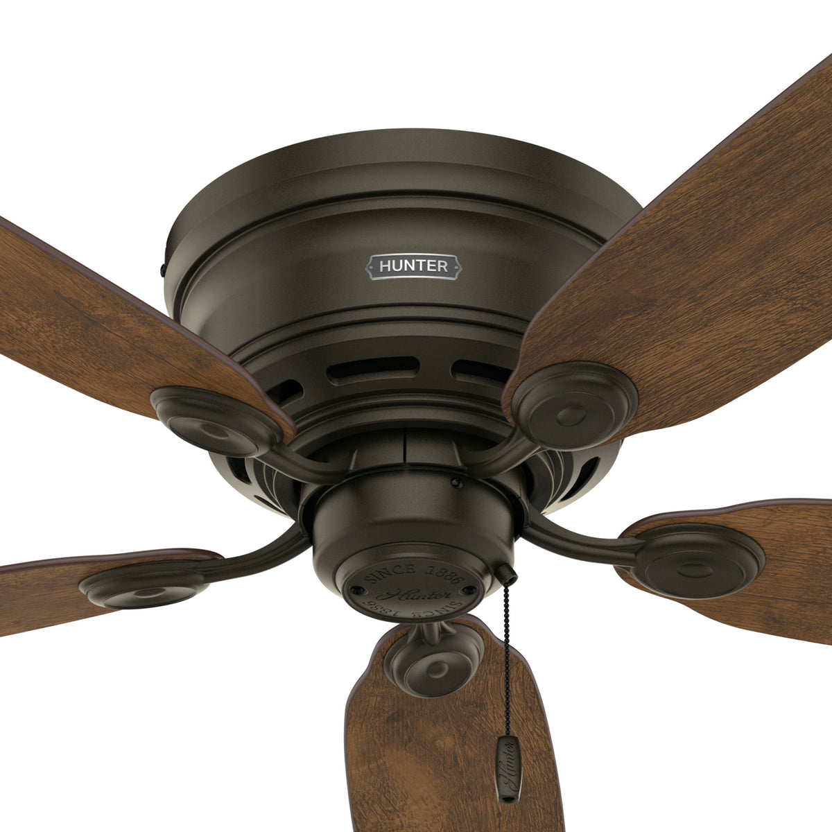 42 inch Low Profile New Bronze Low Profile Ceiling Fan and Pull Chain