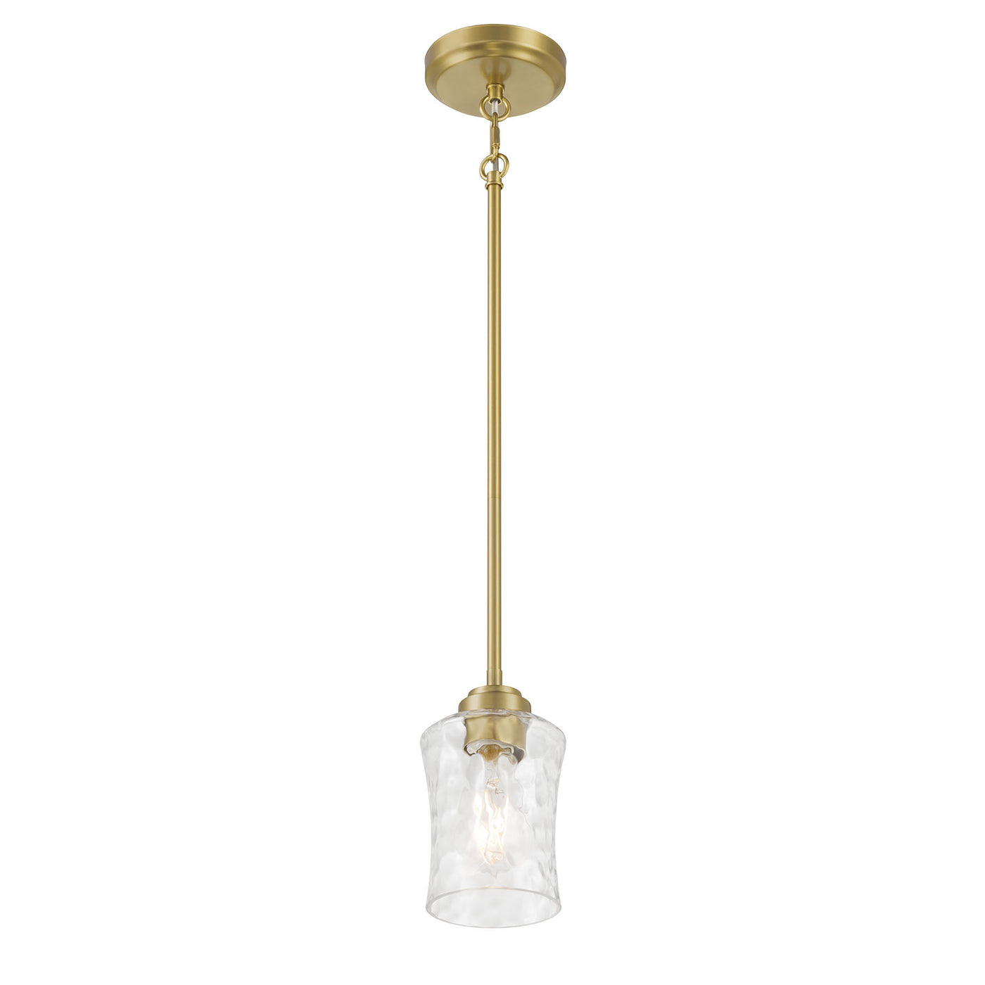 7.75'' Clarvyn Vintage Brass 1 Light Mini Pendant
