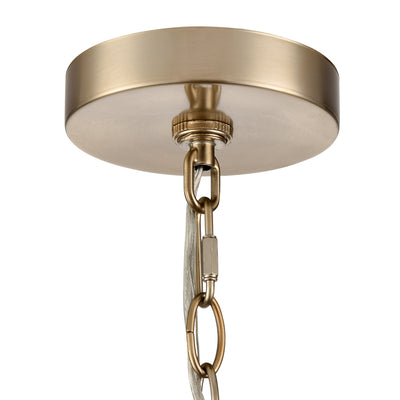 24-inch Verlana Modern Gold 5-Light Clear Glass Chandelier
